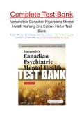 Varcarolis&rsquo;s Canadian Psychiatric Mental Health Nursing 2nd Edition Halter Test Bank