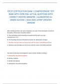 2025 NEWEST CRCST CERTIFICATION EXAM &vert; COMPREHENSIVE TEST BANK WITH OVER 500&plus; ACTUAL QUESTIONS WITH CORRECT VERIFIED ANSWERS &vert; GUARANTEED A&plus; GRADE SUCCESS &vert;  LATEST UPDATED VERSION