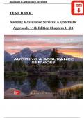 Solution Manual For Auditing & Assurance Services&colon; A Systematic Approach&comma; 12th Edition By William Messier Jr&comma; Steven Glover&comma; Verified Chapters 1 - 21&comma; Complete Newest Version