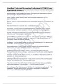 Certified Parks and Recreation Professional &lpar;CPRP&rpar; Exam Questions & Answers&period;