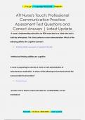 ATI Nurse's Touch&colon; Professional  Communication Practice  Assessment Test Questions and  Correct Answers &vert; Latest Update