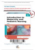 Test Bank Complete&lowbar; Introduction to Maternity and Pediatric Nursing 9th Edition&comma; &lpar;2022&rpar; Gloria Leifer MA RN CNE &lpar;Author&rpar; Five Units&vert; All Chapters 1-34