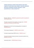 HAWAII MASSAGE LICENSE EXAM NEWEST 2024 WITH  COMPLETE QUESTIONS AND CORRECT VERIFIED ANSWERS  &lpar;DETAILED ANSWERS&rpar; ALREADY GRADED A&plus; 100&percnt;  GUARANTEED TO PASS CONCEPTS&excl;&excl;&excl;