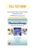 Pharmacotherapy Principles and Practice 4th Edition Chisholm-Burns Test Bank
