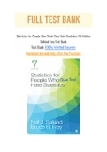 Statistics for People Who Think They Hate Statistics 7th Edition Salkind Frey Test Bank