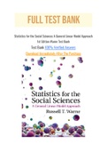 Statistics for the Social Sciences A General Linear Model Approach 1st Edition Warne Test Bank 
