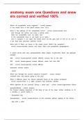 anatomy exam one Q s exam questions and answers correct and verified 100&percnt; package deal correct recommended by professors