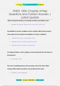 VNSG 1304&colon; Chapter 4 Prep  Questions and Correct Answers &vert;  Latest Update