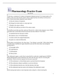 Pharmacology Practice Exam QUESTIONS Exams (2022/2023) | Verified