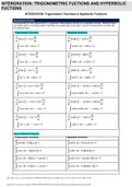 INTEGRATION_Trigonometric Functions and Hyperbolic Functions