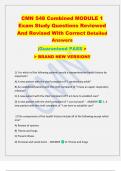 CMN 548 Combined MODULE 1  Exam Study Questions Reviewed  And Revised With Correct Detailed  Answers    &vert;Guaranteed PASS >  > BRAND NEW VERSION&excl;&excl; 
