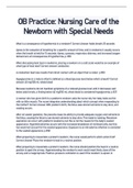 OB Practice: Nursing Care of the Newborn with Special Needs Exam 2022