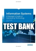 Information Systems Version 8 A Managers Guide to Harnessing Technology 8th Edition Gallaugher Test Bank ISBN-13 ‏ : ‎9781453397879   |Complete Test bank|ALL CHAPTERS.
