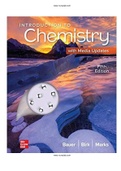 Introduction to Chemistry 5th Edition Bauer Test Bank ISBN-13 ‏ : ‎9781259911149 |Complete Test Bank| All Chapters.