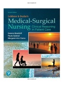 LeMone and Burke’s Medical-Surgical Nursing 7th Edition Bauldoff Test Bank| ALL CHAPTER  1- 50 |  ISBN-13: 9780134868189  |Complete Test Bank 