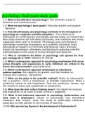 psychology Final Exam study Guide