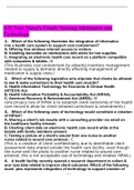 ATI Nurse's Touch Nursing informatics and Technology 2020 | NR 306 Nursing informatics and Technology