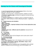 NEUROLOGICAL DISORDERS NCLEX QUESTIONS AND ANSWERS 2022