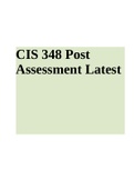 CIS 348 Post Assessment Latest
