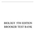 BIOLOGY 5TH EDITION BROOKER TEST BANK