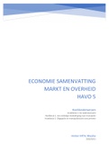 Economie havo 5. Samenvatting Markt en Overheid H1 t/m 3