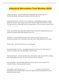Industrial Revolution Test Review 2022