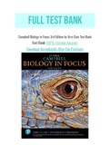 Campbell Biology in Focus 3rd Edition by Urry Cain Test Bank
