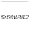 ADVANCING YOUR CAREER 7TH EDITIONNUNNERY