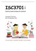 ISC3701 Portfolio 2022 Answers
