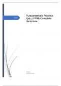 Fundamentals Practice Quiz 2 With Complete Solutions&period;