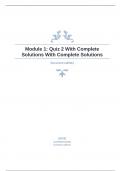 Module 1 Quiz 2 With Complete SolutionsWith Complete Solutions