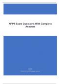 NFPT Exam&comma; Questions With Complete Answers&period;