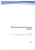 CFPT Questions With Complete Answers&period;