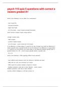 psych 115 quiz 5 questions with correct answers graded A&plus;
