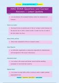 AMO EXAM Questions and Correct  Answers &vert; Latest Update