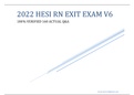 2022 HESI RN EXIT EXAMS V1 - V6 160 Q&A |ACTUAL EXAMS SCREENSHOTS| 100% VERIFIED