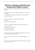DHN   Bundled Exam Questions and CORRECT Answers