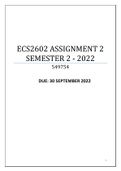 ECS2602 Assignment 2 (QUIZ) Semester 1 2023