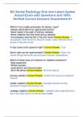 BU Dental Radiology final test Latest Update Actual Exam with Questions and 100&percnt; Verified Correct Answers Guaranteed A&plus;