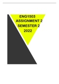 ENG1503 ASSIGNMENT 2 SEMESTER 2 - 2022 (ALL QUESTIONS ANSWERED)