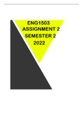 ENG1503 ASSIGNMENT 2 SEMESTER 2 - 2022 &lpar;ALL QUESTIONS ANSWERED&rpar;