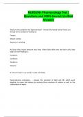 NUR3196- Pharmacology Test&vert; Questions and 100&percnt; Correct Verified Answers