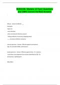 NUR3196- Module 13 Test&vert; Questions and 100&percnt; Correct Verified Answers