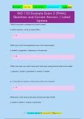 BIO 153 Example Exam 2 &lpar;FINAL&rpar; Questions and Correct Answers &vert; Latest  Update