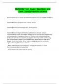 NUR3196 Test- Drugs&vert; Questions and 100&percnt; Correct Verified Answers