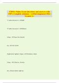 CRMA Maine Exam Questions and answers with 100&percnt; Complete solutions &vert; verified &updated 2024 &vert; Graded A&plus;