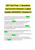 UST Test Prep 1 &vert; Questions and Correct Answers &vert; Latest Update 2024&sol;2025 &vert; Graded A&plus;