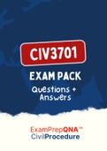 CIV3701 - Exam PACK (Questions and Answers) (+Study Notes)