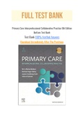 Test Bank Primary Care Interprofessional Collaborative Practice 5th&comma; 6th Edition by Terry Mahan Buttaro