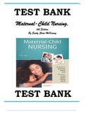 MATERNAL-CHILD NURSING, 6TH EDITION TEST BANK By Emily Slone McKinney & Susan R. James & Sharon Smith Murray & Kristine Nelson & Jean Ashwill ISBN- 978-0323697880| Chapter 1-55| Complete Guide 2022